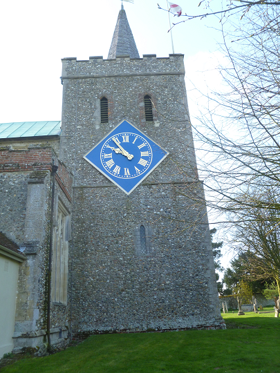 Clock on Great Bardfield Church